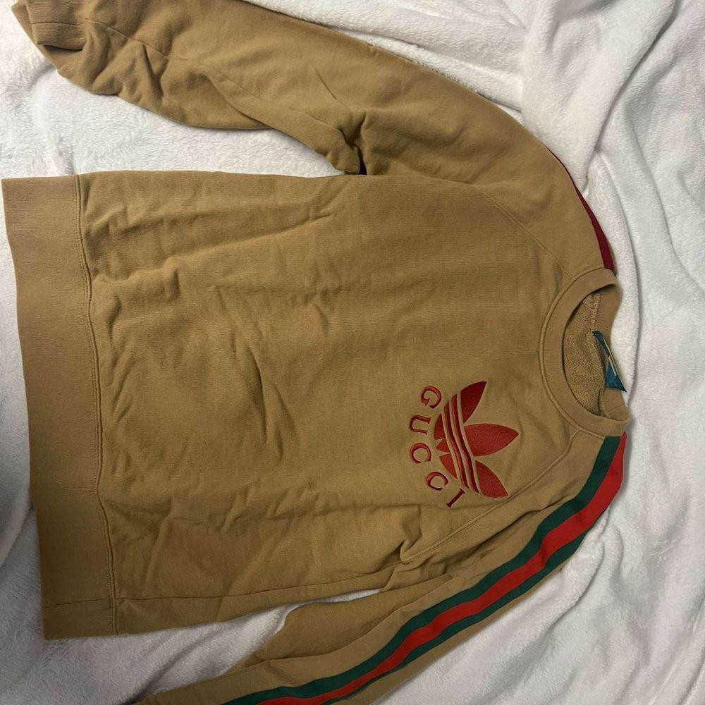 GUCCI X ADIDAS beige sweatshirt
